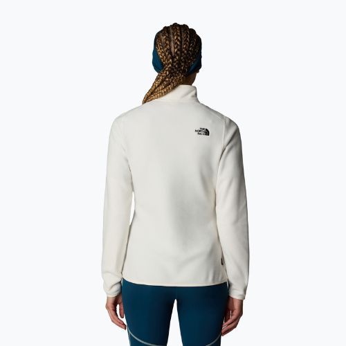 Hanorac pentru femei The North Face 100 Glacier 1/4 Zip white dune/npf