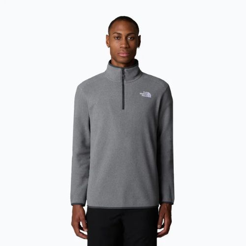 Hanorac pentru bărbați The North Face 100 Glacier 1/4 Zip medium grey heather