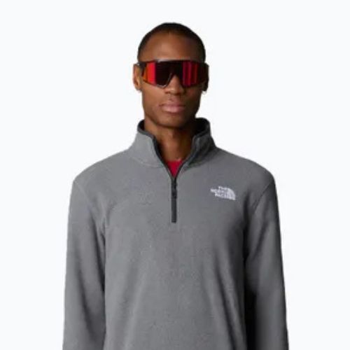 Hanorac pentru bărbați The North Face 100 Glacier 1/4 Zip medium grey heather