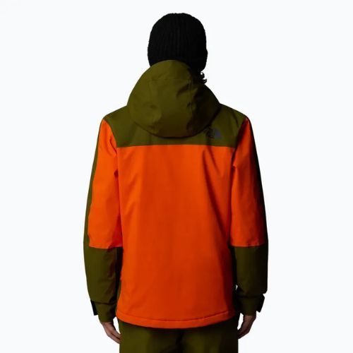 Geacă de schi pentru bărbați The North Face Mount Bre orange/forest olive