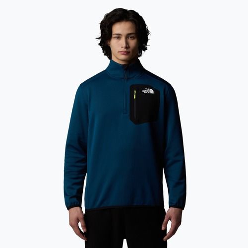 Hanorac pentru bărbați The North Face Crest 1/4 Zip midnight petrol/ black The North Face Crest 1/4 Zip midnight petrol/ black