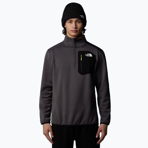 Hanorac pentru bărbați The North Face Crest 1/4 Zip anthracite grey/ black