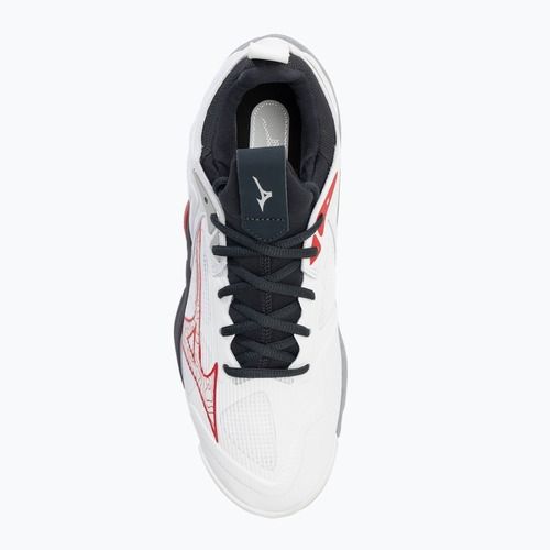 Încălțăminte de volei pentru bărbați Mizuno Wave Momentum 3 white/salsa/black