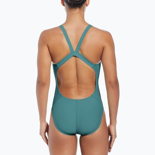 Costum de baie dintr-o piesă pentru femei Nike Logo Tape Fastback dusty cactus