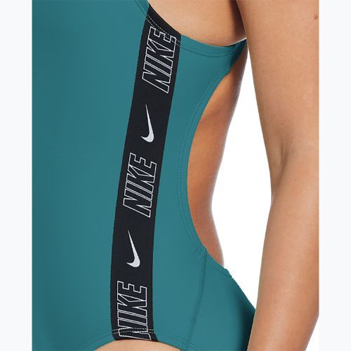 Costum de baie dintr-o piesă pentru femei Nike Logo Tape Fastback dusty cactus