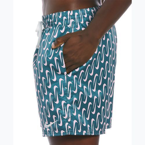 Pantaloni scurți de înot pentru bărbați Nike Swoosh Link 5" Volley dusty cactus