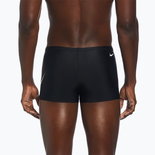 Boxeri de baie pentru bărbați Nike Tossed Swoosh Square Leg black