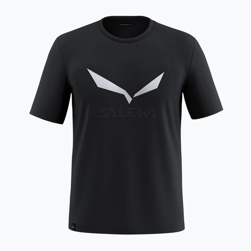 Tricou de trekking pentru bărbați Salewa Solidlogo Dry black out