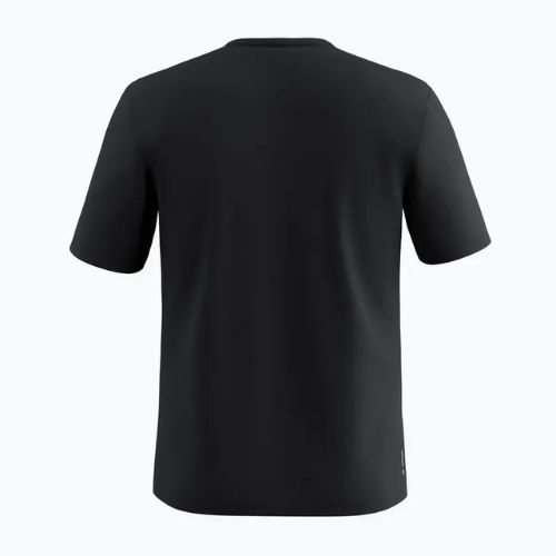 Tricou de trekking pentru bărbați Salewa Solidlogo Dry black out