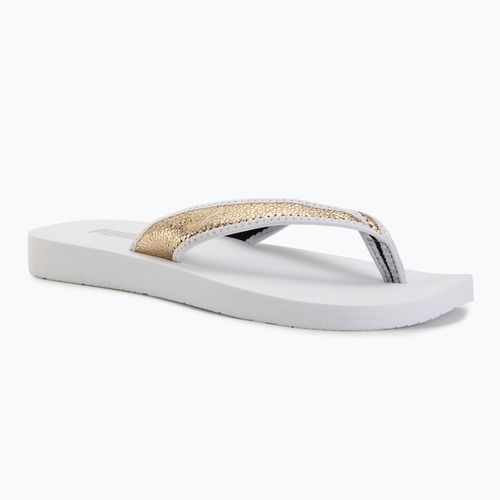 Papuci pentru femei PUMA Sandy Flip Metallic Shine puma white/puma gold