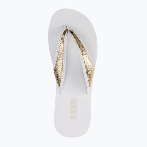 Papuci pentru femei PUMA Sandy Flip Metallic Shine puma white/puma gold