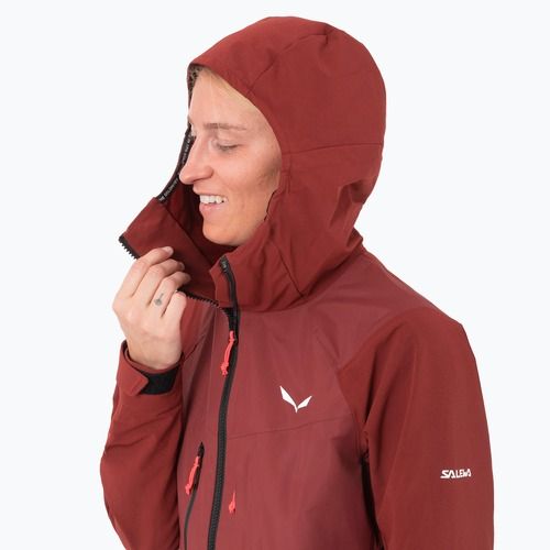 Geacă softshell pentru femei Salewa Sella DST Hyb syrah