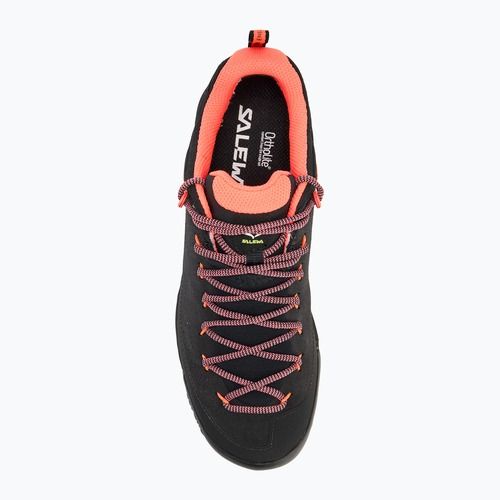 Încălțăminte turistică pentru femei Salewa Wildfire Leather GTX black/fluo coral