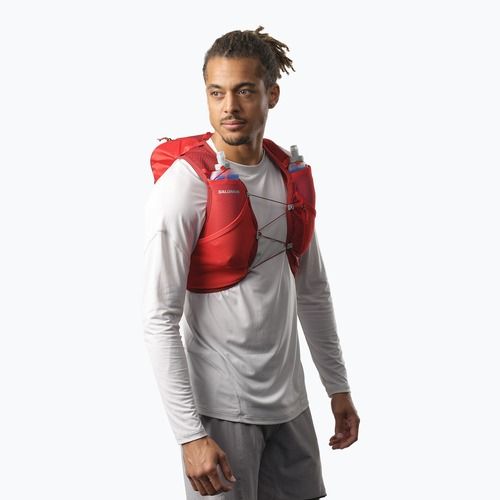 Vestă de alergare Salomon Active Skin 8 set red dahlia/high risk