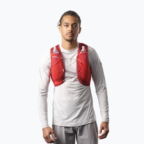 Vestă de alergare Salomon Active Skin 4 set red dahlia/high risk
