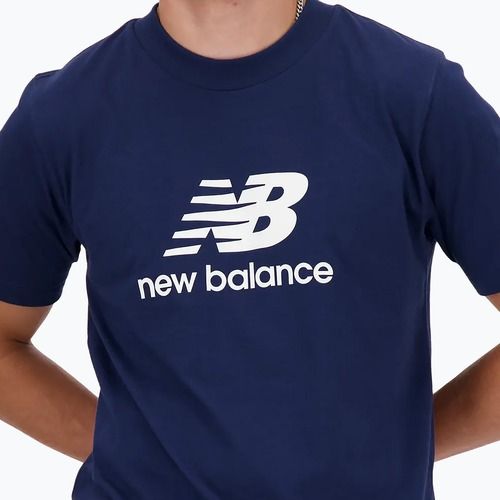 Tricou pentru bărbați New Balance Stacked Logo navy