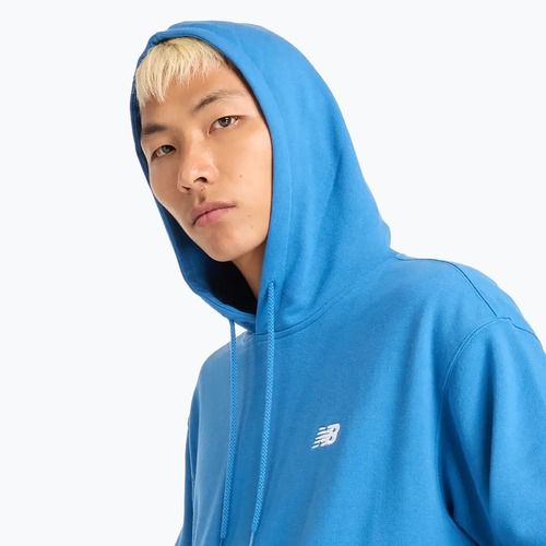 Bluză pentru bărbați New Balance Small Logo French Terry Hoodie blue agate