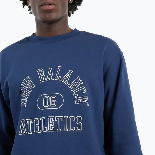 Hanorac pentru bărbați New Balance Graphic Crew navy