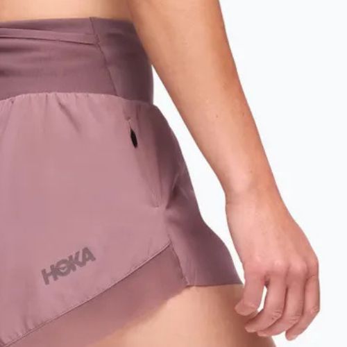 Pantaloni scurți de alergare pentru femei HOKA Glide 4" smokey quartz