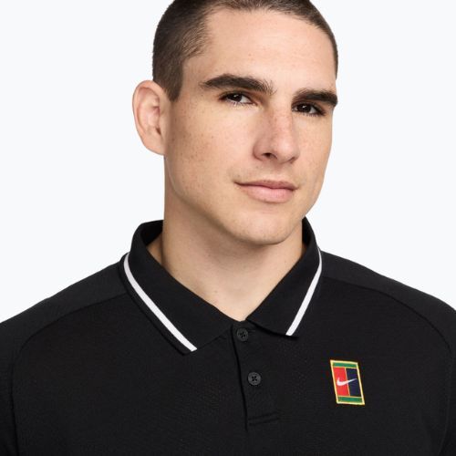 Tricou de tenis pentru bărbați Nike Court Heritage Polo black/white