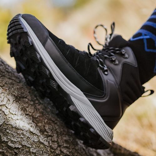 Încălțăminte de drumeție pentru bărbați KADVA Ascent Mid WaterProof negru