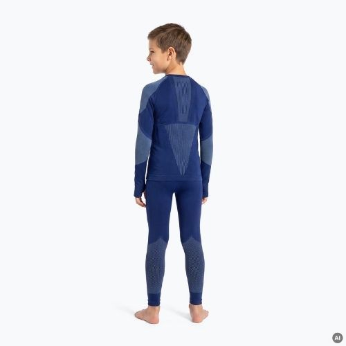 Set complet de lenjerie termică pentru copii KADVA Frosty Jrb Set, fără cusături, bleumarin
