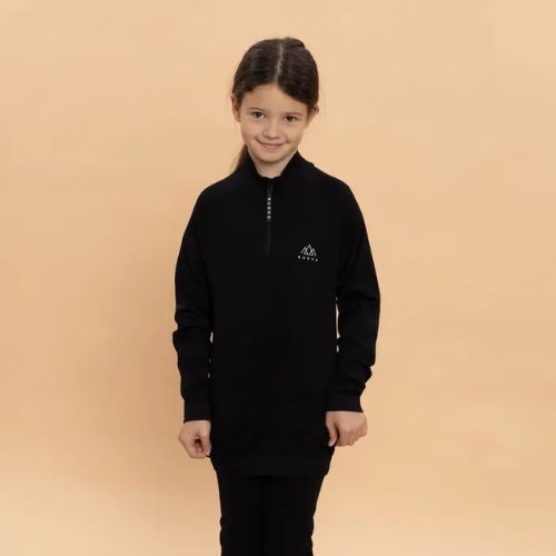 Set de lenjerie termică pentru copii KADVA Tyros Set Jr fără cusături negru