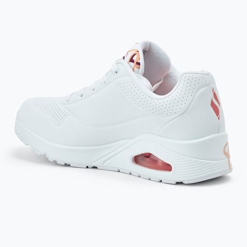Încălțăminte pentru femei SKECHERS JGoldcrown Uno Spread The Love white/coral
