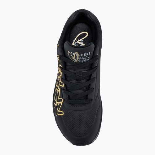 Încălțăminte pentru femei SKECHERS JGoldcrown Uno Golden Heart black/multicolor metallic