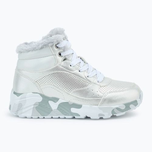 Încălțăminte pentru copii SKECHERS Uno Lite Camo Dazzle silver/grey