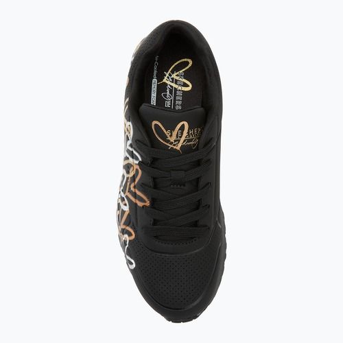 Încălțăminte pentru copii  SKECHERS JGoldcrown Uno Lite Metallic Love black/gold