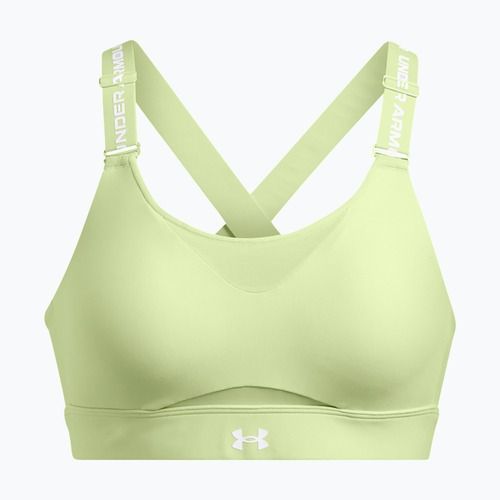 Sutien de antrenament Under Armour Infinity High 2.0 retro green/white