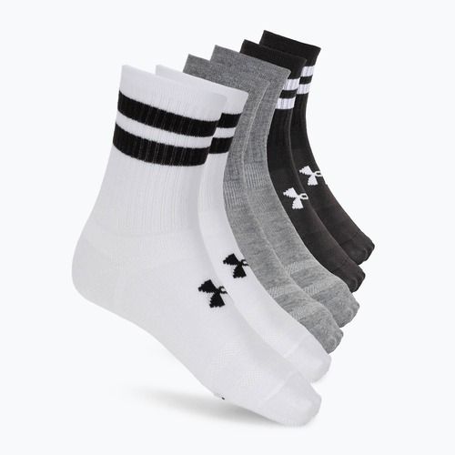 Șosete de antrenament Under Armour Essential Crew 6 Pack white/white/black