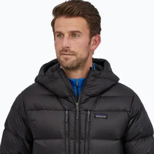Geacă cu puf pentru bărbați Patagonia Fitz Roy Down Hoody black