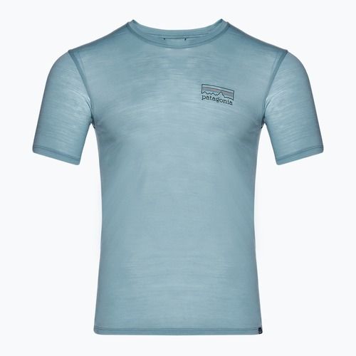 Tricou pentru bărbați  Patagonia Cap Cool Merino Blend Graphic Shirt fitz roy strata/thermal blue