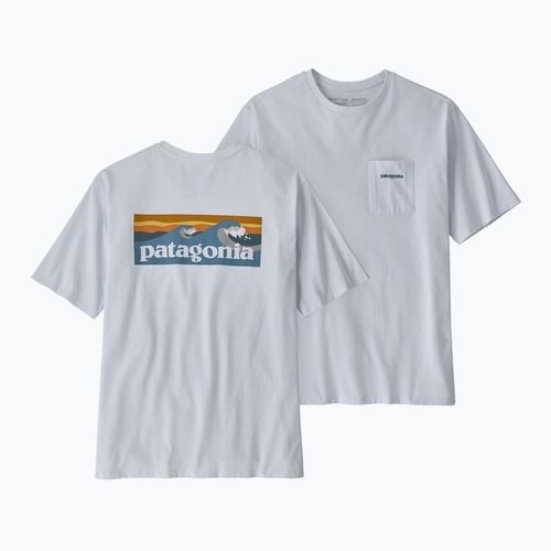 Bărbați Patagonia Boardshort Logo Pocket T-shirt Responsibili alb