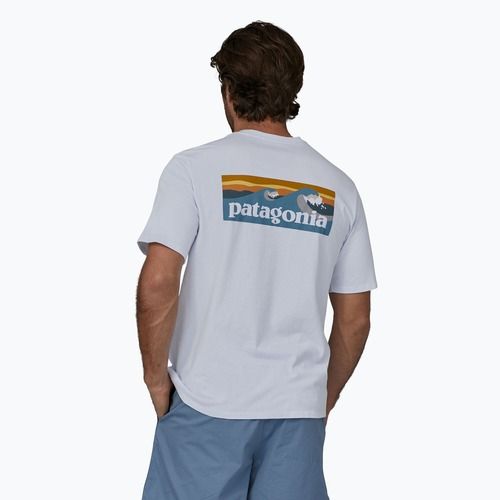 Bărbați Patagonia Boardshort Logo Pocket T-shirt Responsibili alb