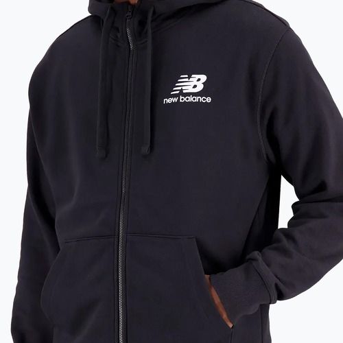 Bluză pentru bărbați New Balance Essentials Stacked Logo French Terry black