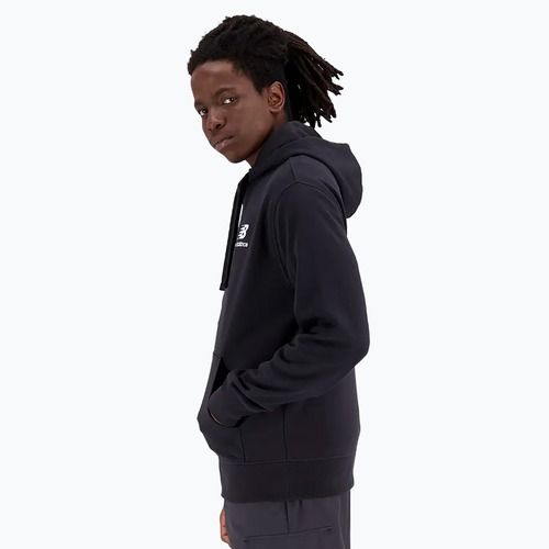 Bluză pentru bărbați New Balance Essentials Stacked Logo French Terry black