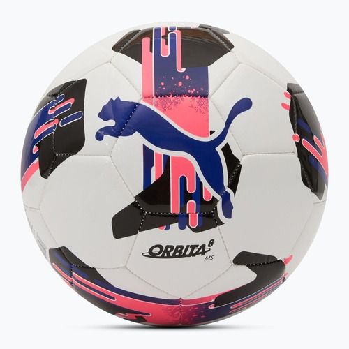 Minge de fotbal PUMA Orbita 6 MS puma white/lapis lazuli/sunset glow mărimea 3