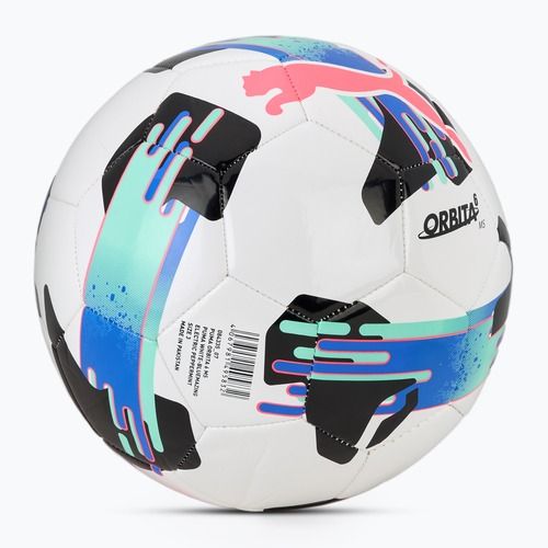 Minge de fotbal PUMA Orbita 6 MS puma white/bluemazing/electric peppermint mărimea 3