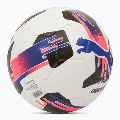 Minge de fotbal PUMA Orbita 6 MS puma white/lapis lazuli/sunset glow mărimea 4
