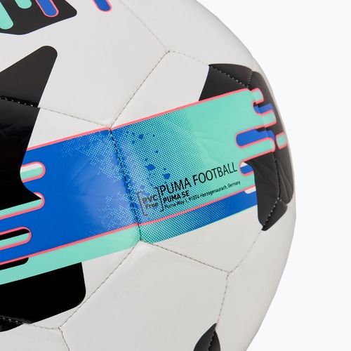 Minge de fotbal PUMA Orbita 6 MS puma white/bluemazing/electric peppermint mărimea 4