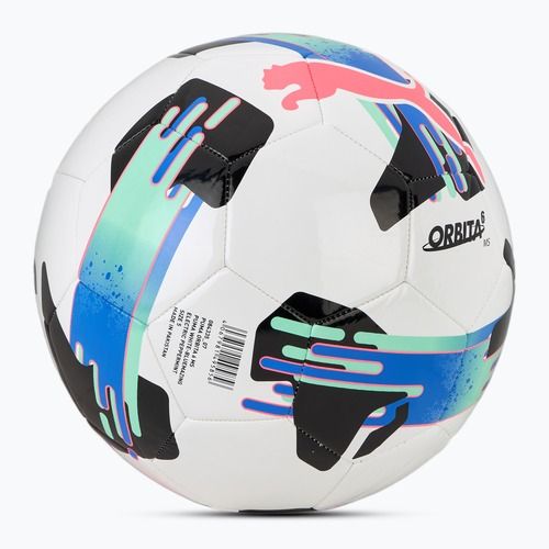 Minge de fotbal PUMA Orbita 6 MS puma white/bluemazing/electric peppermint mărimea 5