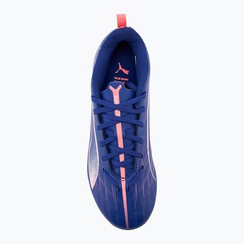 Ghete de fotbal pentru copii PUMA Ultra 5 Play FG/AG Jr lapis lazuli/puma white/sunset glow