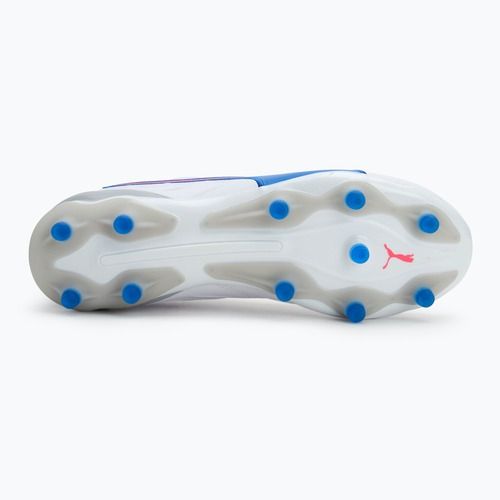 Încălțăminte de fotbal pentru bărbați  PUMA King Pro FG/AG puma white/bluemazing/flat light grey/sunset glow