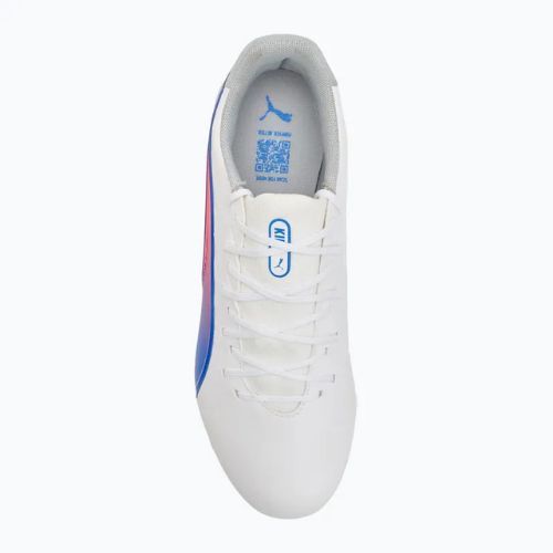 Încălțăminte de fotbal PUMA King Match FG/AG puma white/bluemazing/flat light grey/sunset glow