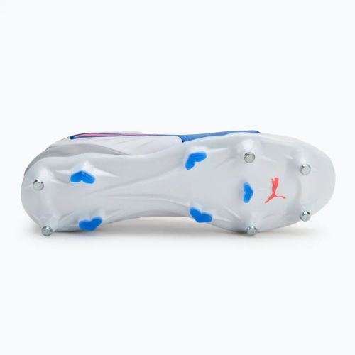 Încălțăminte de fotbal pentru bărbați PUMA King Pro MxSG puma white/bluemazing/flat light grey/sunset glow