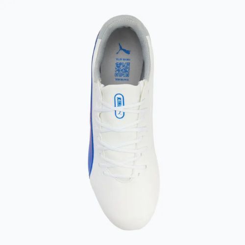 Încălțăminte de fotbal pentru bărbați PUMA King Match MxSG puma white/bluemazing/flat light grey/sunset glow