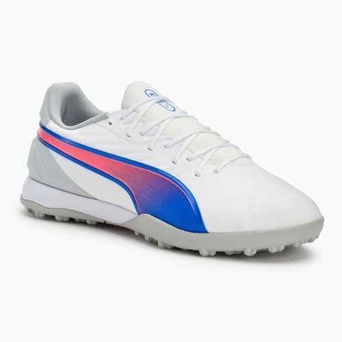 Încălțăminte de fotbal PUMA King Match TT puma white/bluemazing/flat light grey/sunset glow